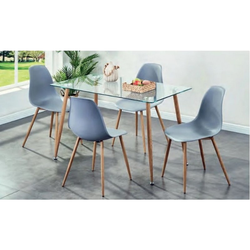 AM Milana Dining Set Grey KD